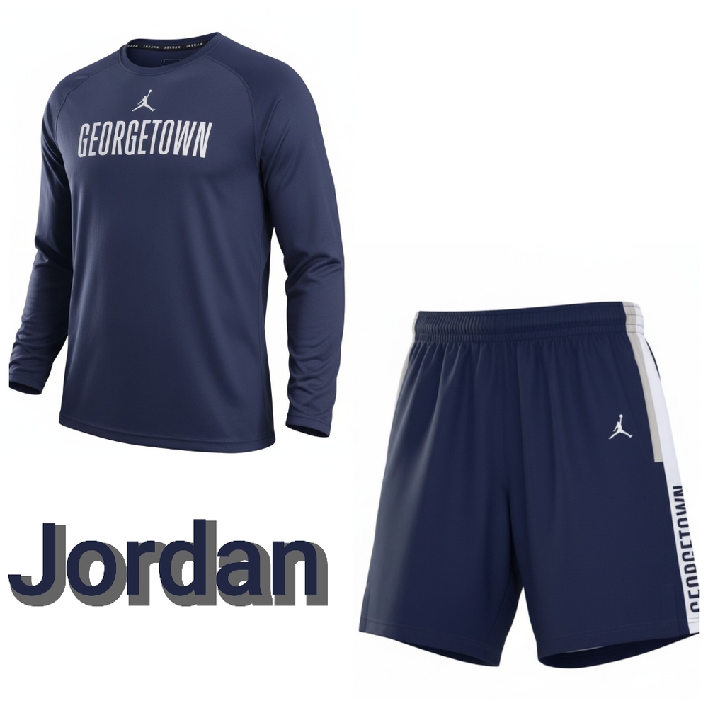 Jordan Georgetown Hoyas Performance Basketball 🏀 Shirt & Shorts Women's LG